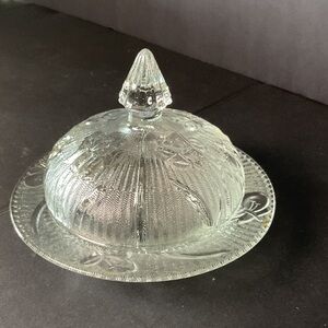 Elegant Glass Butter Dish with Lid